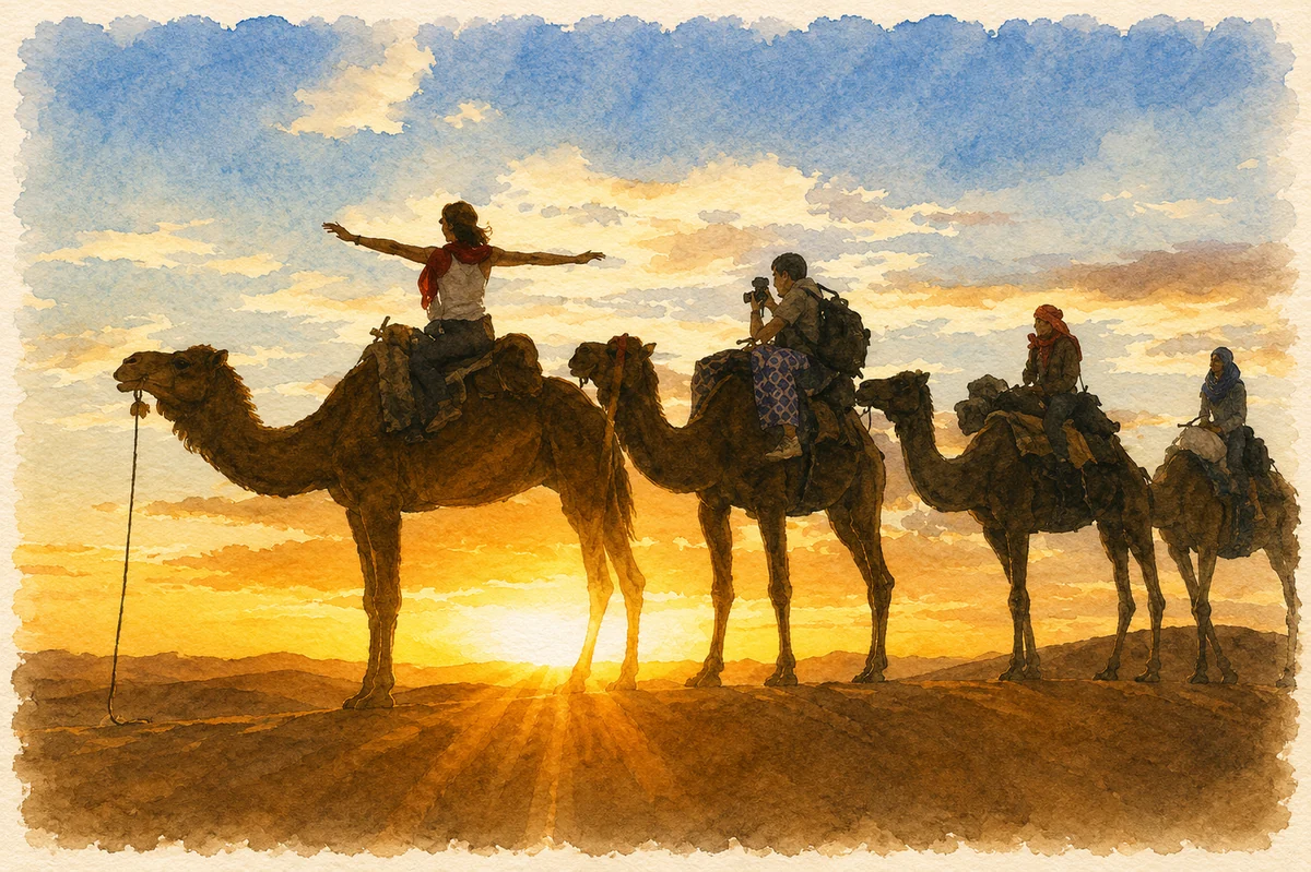 Camel ride in Agafay